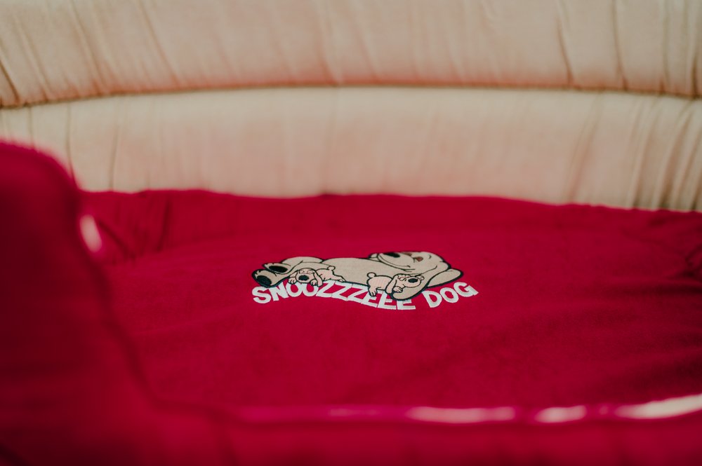 Snoozzzeee Dog - Oval Bed - Cherry 32" - Image 3