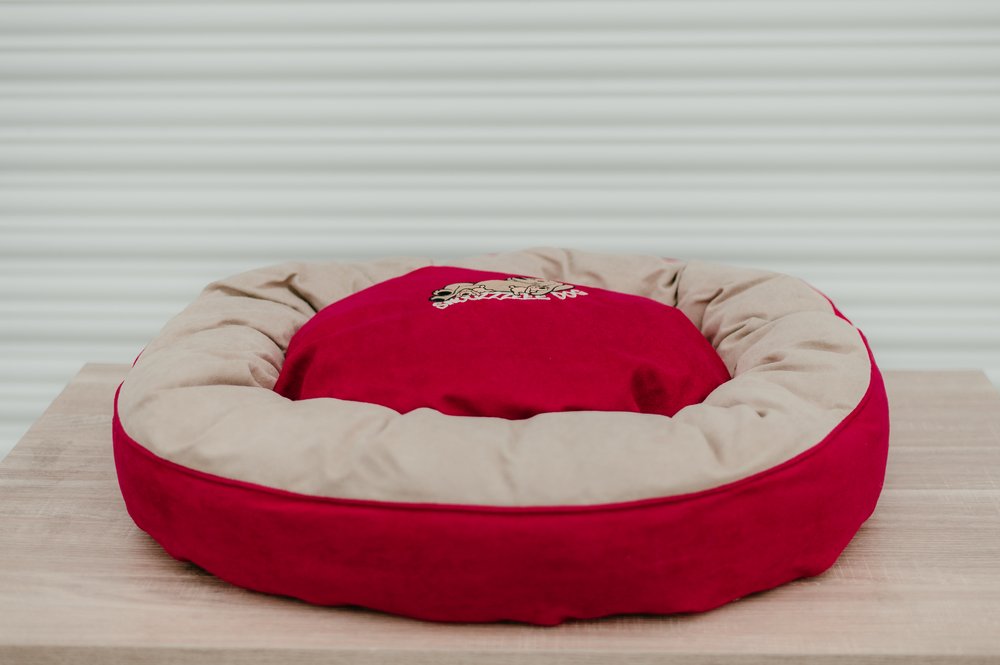 Snoozzzeee Dog - Suedette Donut - Cherry 28"