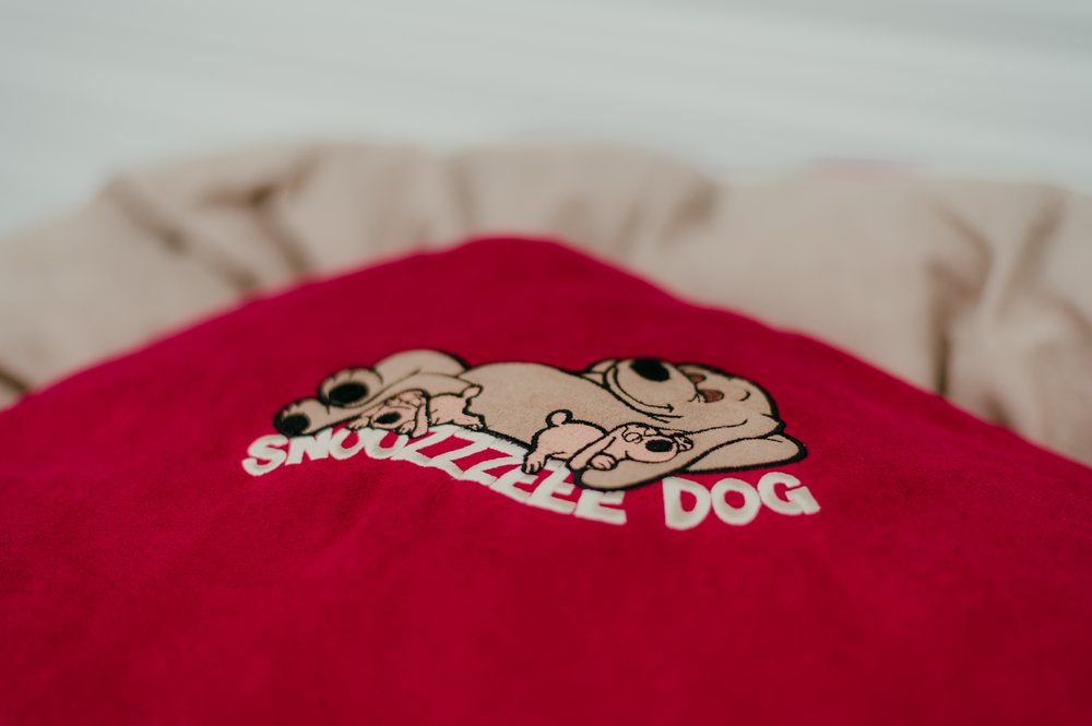 Snoozzzeee Dog - Suedette Donut - Cherry 28" - Image 3