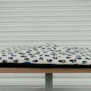 Paws Cushion Bed - Black & White - 85 x 120cm