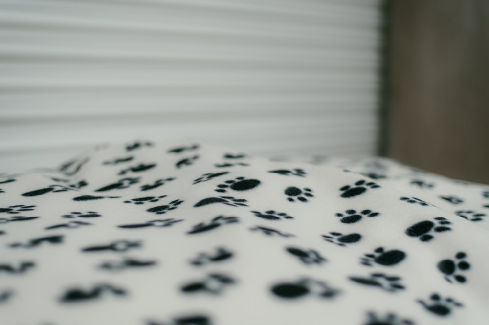 Paws Cushion Bed - Black & White - 85 x 120cm - Image 2
