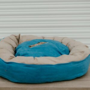 Snoozzzeee Dog - Suedette Donut - Sky Blue 28"