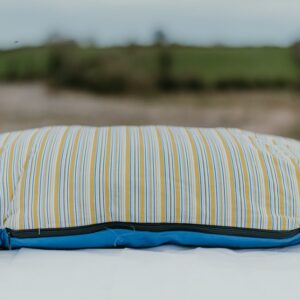Cushion Bed - Blue & Yellow Stripe 75 x 100 cm