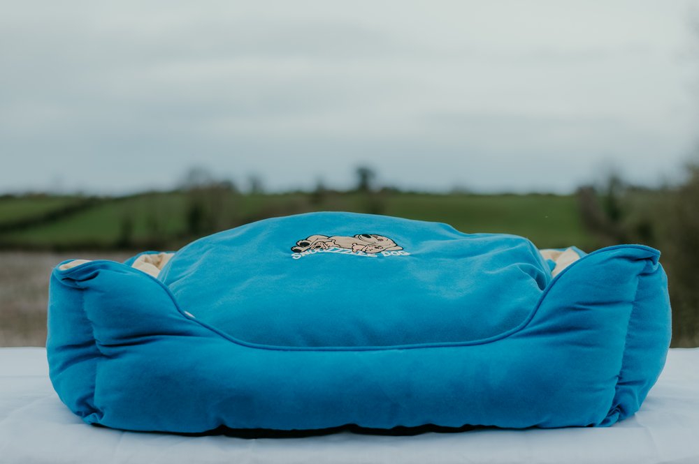 Snoozzzeee Dog Sofa Bed - Sky Blue 27"