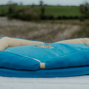 Snoozzzeee Dog Bow Bed - Blue 36"