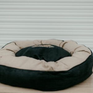 Snoozzzeee Dog - Suedette Donut - Black 28"